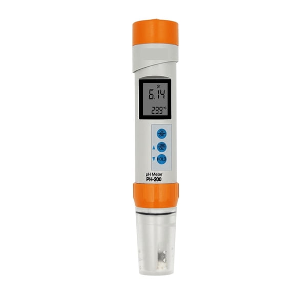 Digital PH-200 PH Meter COM-100 EC TDS Meter Temperature With Automatic Calibration Function PH Water Quality Pen Tester ,Multi-Parameter Meter - WHITE_HM PH-200