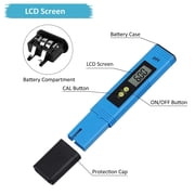 Digital PH Meter, PH Meter 0.01 PH High Accuracy Water Quality Tester with 0-14 PH Measurement Range for Household Drinking, Pool and Aquarium Water PH Tester Design with ATC