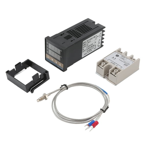 Digital PID Thermostat Set, Quick Response AC100-240V 0-400 degrees Celsius LED PID Temperature Controller Fast Temperature Control For Farm