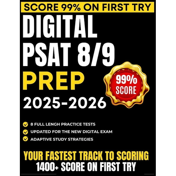 Digital PSAT 8/9 Prep 2025-2026, (Paperback)