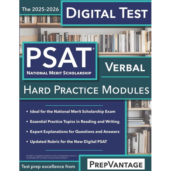 Digital Sat: Reading and Writing Digital PSAT/NMSQT Verbal: Hard Modules, 2025-2026 Edition, Book 3, (Paperback)