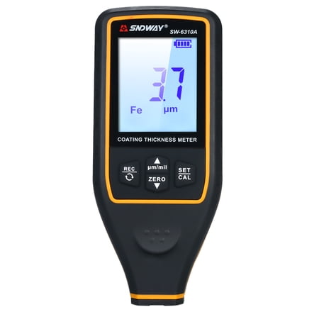 Digital Paint Coating Thickness Gauge Handheld Coatings Thickness Tester Coating Thickness Meter with Auto Function FeNF Probe Car Automotive Coating Refinishing Cars Paint Tester Meter wi