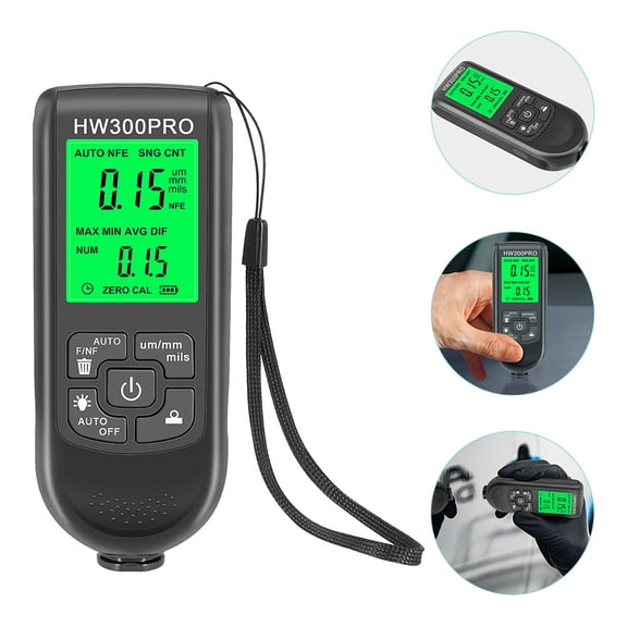 Digital Paint Meter for Car Coating Thickness Measurement Portable Black