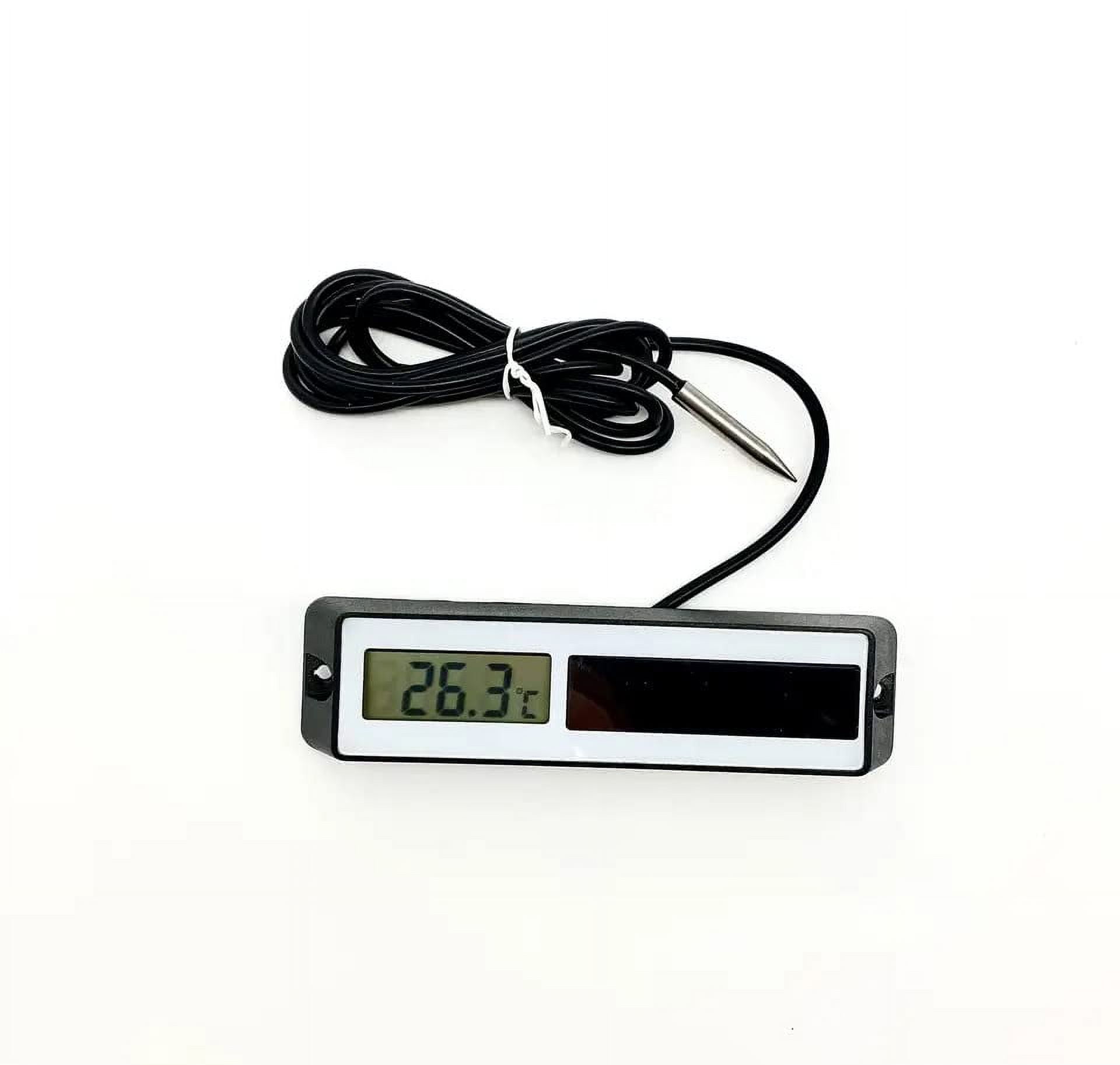 Digital Panel Thermometer, Solar Powered, Probe. Monitor Temperature