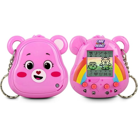 Digital Pet - Cheer Bear Nano Pet with Care Features, 1.4” Inch Screen, Handheld Interactive Virtual Pets for Kids, Collectible Electronic Toy, Battery Included