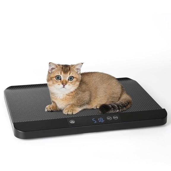 Digital Pet Scale for Accurate Weighing - Baby Scales,Ideal for Small Pets, Puppies, Kittens and Cats with Non-Slip Mat - LED Display with Hold Function, Measures Up to 40kgBatteries Included