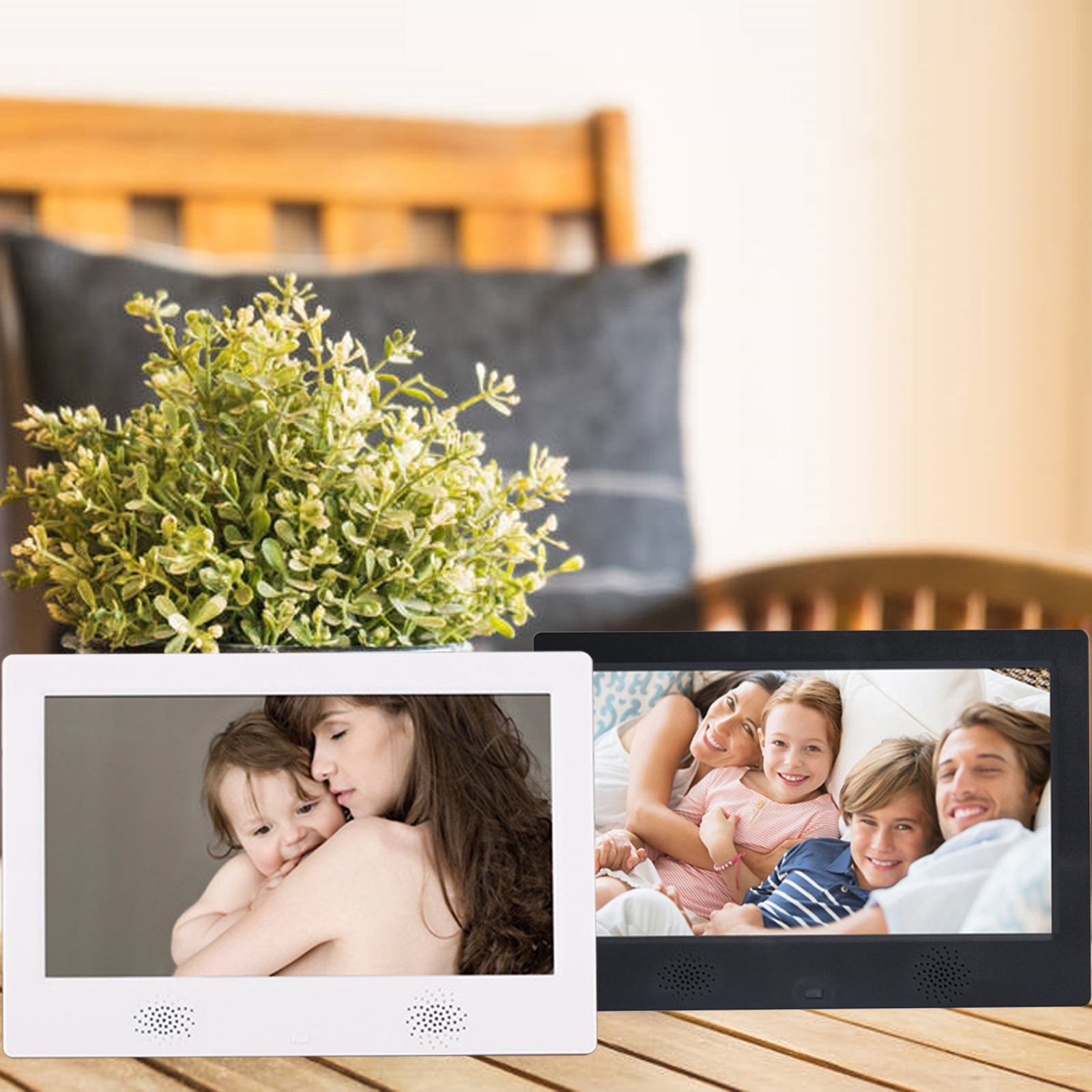 View of Digital Photo Frame, 10-Inch Display, 32GB Storage, IPS Screen, Front ...