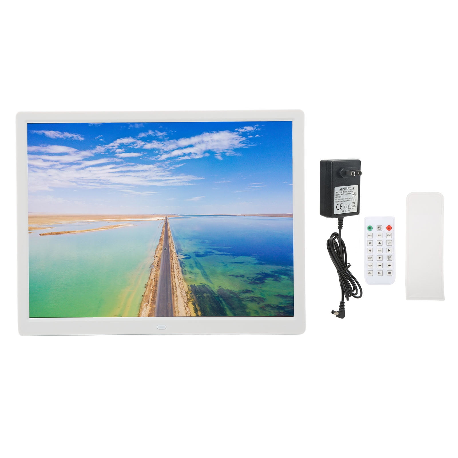 Digital Photo Frame 15 Inch HD Video Music Playback Electronic Picture Frame with Clock Calendar