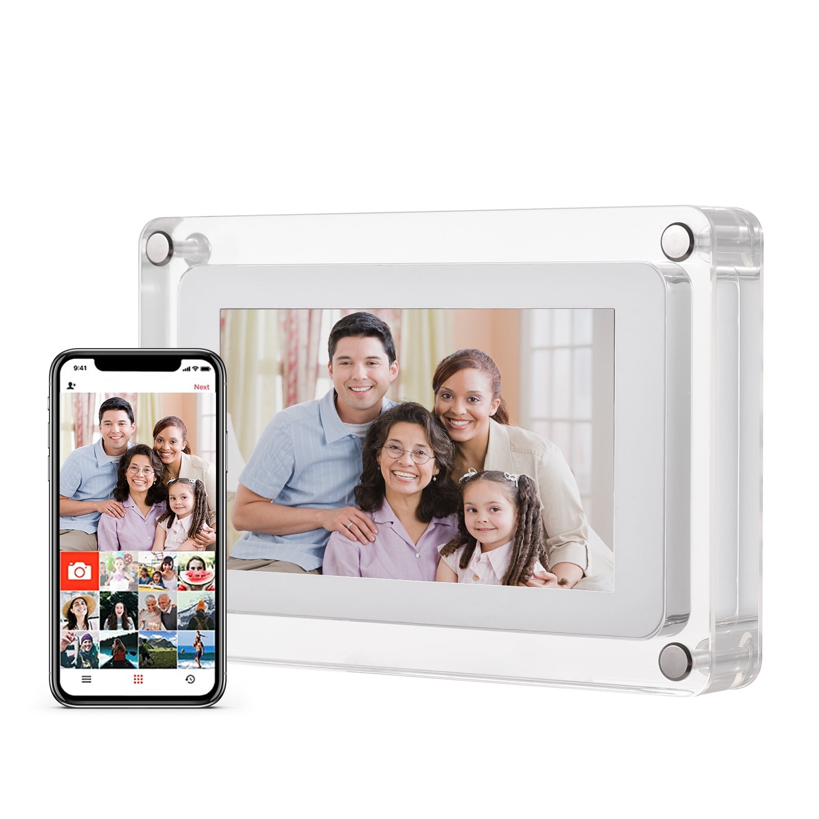 Digital Photo Frame,Auto Rotation Battery Friends Frameo Picture Frame