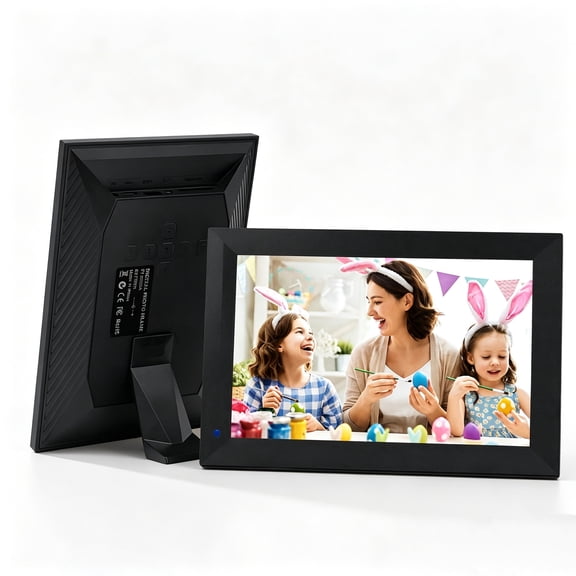 Digital Photo Frame, Black, IPS HD Screen with USB and SD Card Support