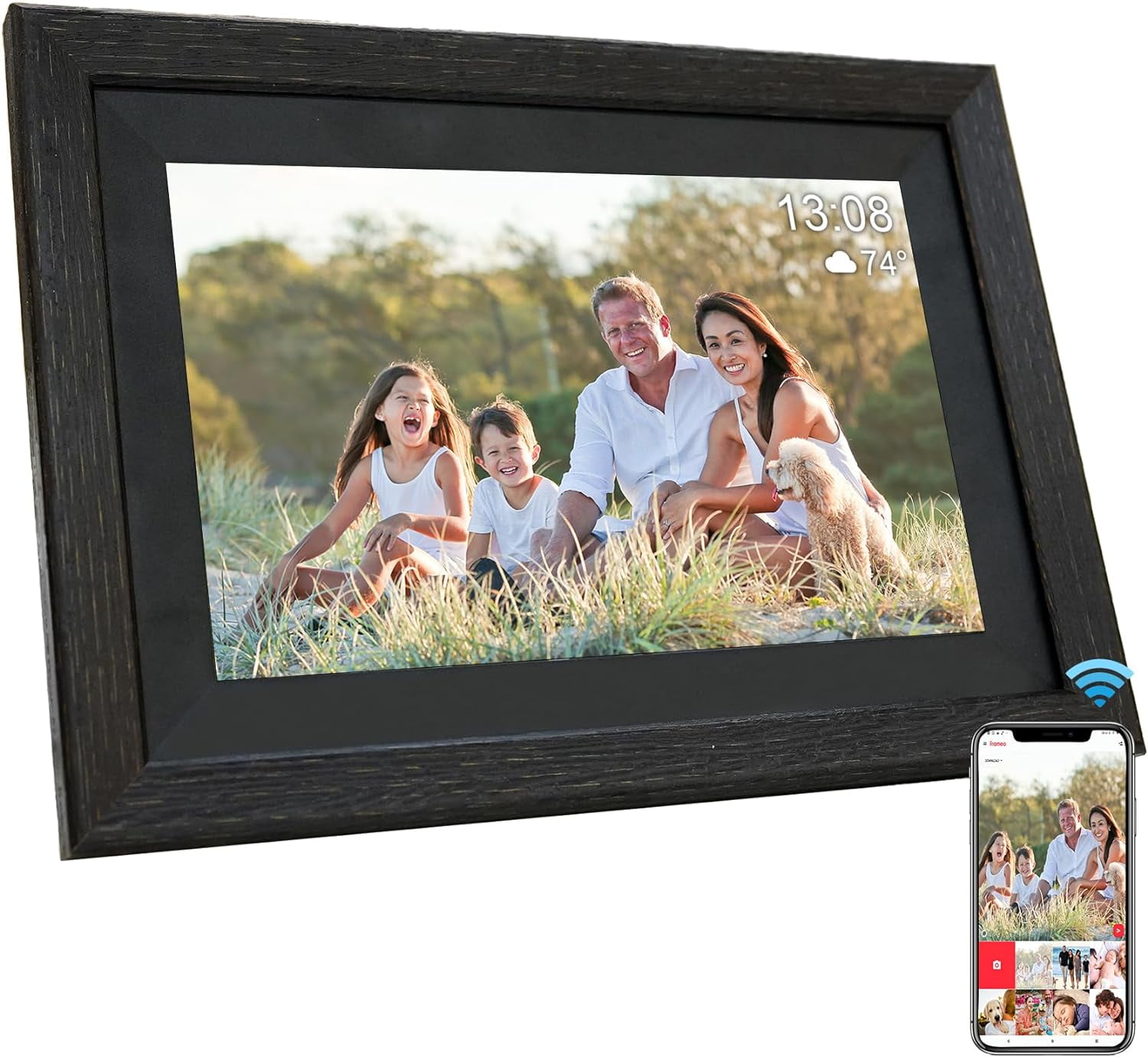 Digital Photo Frame, Frameo Digital Picture Photo Video Frame Slideshow