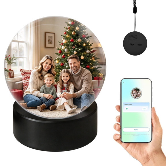 Digital Photo Video Sphere, WiFi Crystal Ball Video Player, Dream Sphere, Christmas Memorial Gift