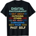 thumbnail image 1 of Digital Photography Outwork Your Past Self-Positive Quote T-Shirt, 1 of 4