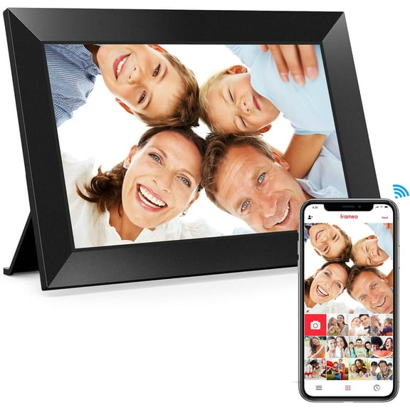 Digital Picture Frame, 10.1" Frameo Digital Frame WiFi with 32GB Memory, 1280x800 IPS Touch Screen, Send Photos/Videos from Your Phone Anywhere, Photo Gifts for Parents and Grandparents