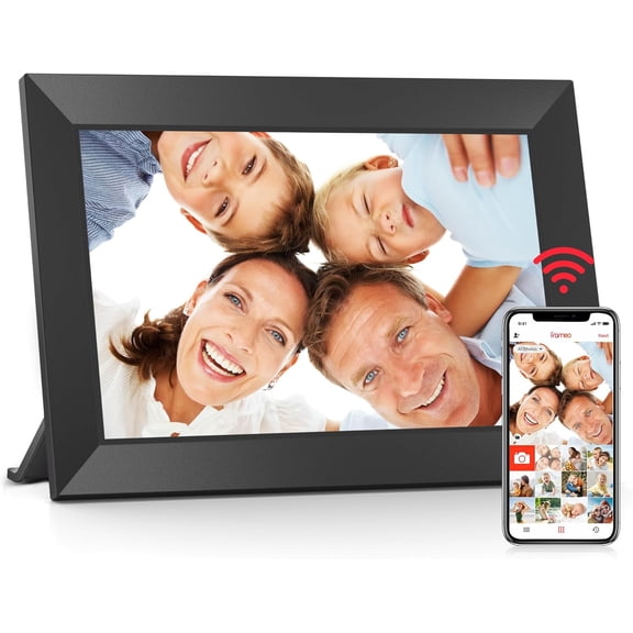 Digital Picture Frame, 10.1" Frameo Digital Frame WiFi with 32GB Memory, 1280x800 IPS Touch Screen, Send Photos/Videos from Your Phone Anywhere, Photo Gifts for Parents and Grandparents