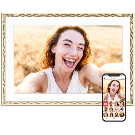 Digital Picture Frame, 10.1'' Frameo Digital Frame Wifi, 1280*800 Screen, 32GB Memory, Wall Mountable Digital Photo Frame, Auto-Rotate, Share Instantly, Wedding, Birthday Gifts for Mom,