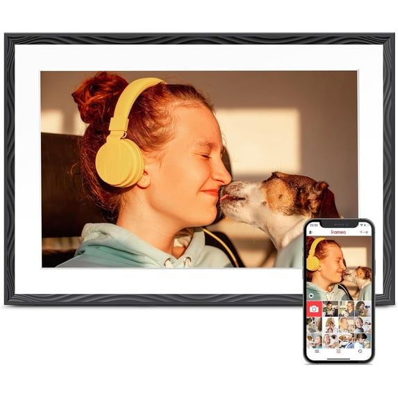 Digital Picture Frame, 10.1'' Frameo Digital Frame Wifi, 1280*800 Screen, 32GB Memory, Wall Mountable Digital Photo Frame, Auto-Rotate, Share Instantly, Wedding, Birthday Gifts for Women, Mom