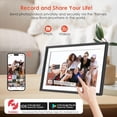 thumbnail image 1 of Digital Picture Frame 10.1 Inch 32GB WiFi Enabled 1280x800 HD IPS Touch Screen Auto-Rotate Wall Mount Share Photos Videos App Smart Slideshow Gift for Mom Dad Weddings Birthdays Black, 1 of 8