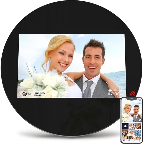 Digital Picture Frame,  10.1 Inch WiFi Digital Photo Frame, IPS  Display  Screen,32GB Storage, Slideshow, Wall Mountable, Auto-Rotate, Share Photos and Video via Uhale App