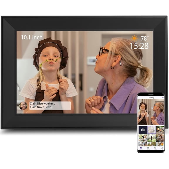 Digital Picture Frame,10.1Inch WiFi Digital Photo Frame Picture Frame with 1280x800 IPS Screen,Auto-Rotate,Easy to use Load from Phone Share Pohto/Video is Gifts for Anyone