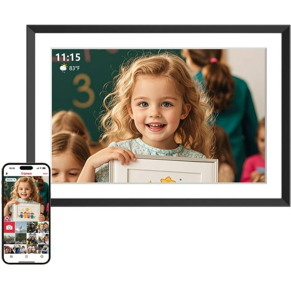 Digital Picture Frame with 10 Inch 1280x800  IPS Touch Screen, WiFi Digital Photo Frame with Built-in 32GB Memory Support 1TB, -Rotate and Wall-Mountable, Remotely Send Photos/Videos via Frameo