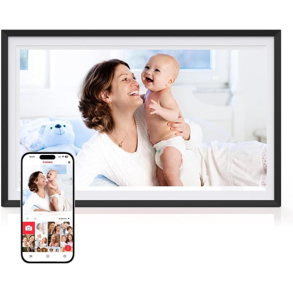 Digital Picture Frame,15.6 Inch Large Frameo Digital Photo Frame WiFi, 32GB,1920 * 1080 IPS Screen,Tabletop&Wall-Mounted,Digital Frame Share Photos and Videos via Frameo App