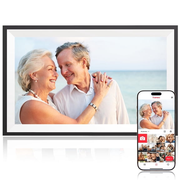 Digital Picture Frame, Frameo 15.6 inch Large Digital Photo Frame WiFi, 1920*1080 IPS FHD Touchscreen, 32GB, Instant Share Pictures Video, Photo Frame Electronic, Gift for Mom, House Warming, Wedding