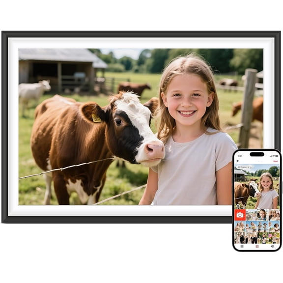 Digital Picture Frame, Smart Cloud Electronic Photo Frame with HD IPS Touch Screen Slideshow  Memory Auto-Rotate Wall Mount, Share Photos/Videos from Phone - Gifts for Mom