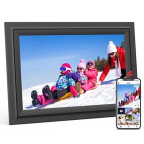 Digital Picture Frame WiFi 10.1 Inch Digital Photo Frame, Electronic Picture Frame, 16GB Storage, Auto-Rotate, IPS Touch Screen, Easy Setup and Share Photos and Videos via Free App from Anywhere