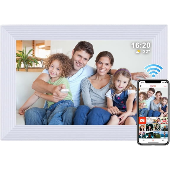 Digital Picture Frame WiFi 10.1 Inch Frameo Digital Photo Frame,1280x800 HD Touch Screen,32GB Memory, for Mom, Birthday & Wedding Share Photos & Videos Instantly & Free via Frameo App