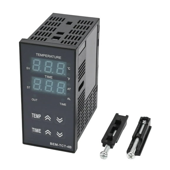 Digital Pid Temperature Controller Bem-Tct-4B For Heat Press Machines 0-999°C Range Relay/Ssr Output Time Control Industrial-Grade Thermostat With Buzzer Alarm Relay Output