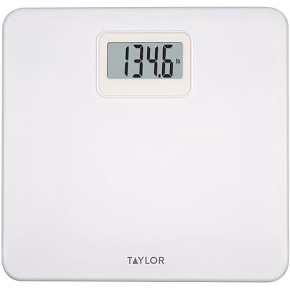 Digital Plastic Bathroom Scale Scale for Body Weight White