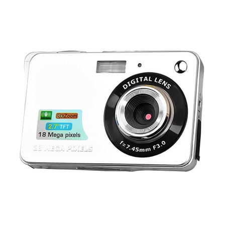 Digital Pocket 18MP 2.7 Inch LCD Screen 8x Zoom Smile Capture -Shake with Battery