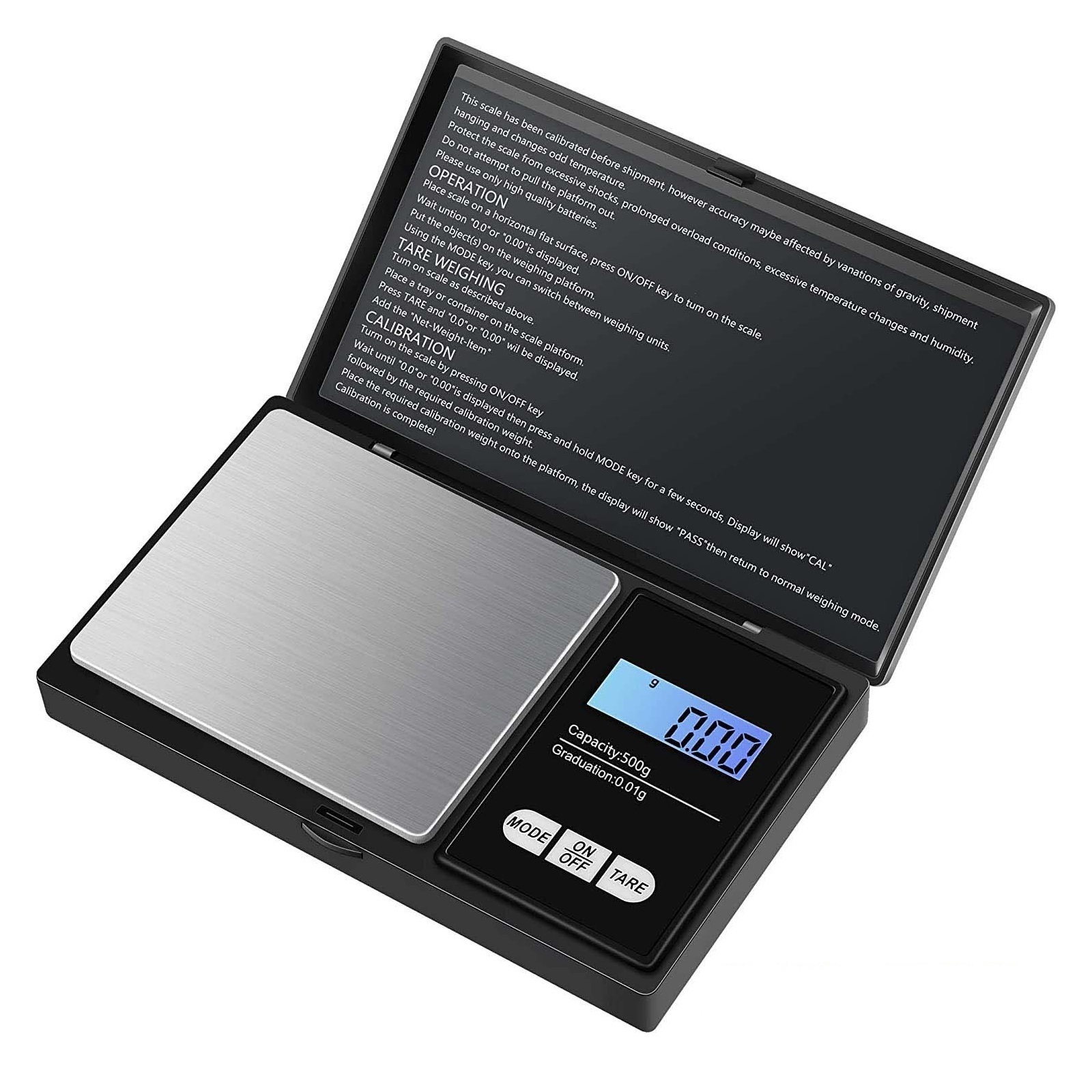 Digital Pocket Jewelry Mini Stainless Steel Electronic Scale Gold Gram Balance Weight Scale Portable ,Multiple Accessories