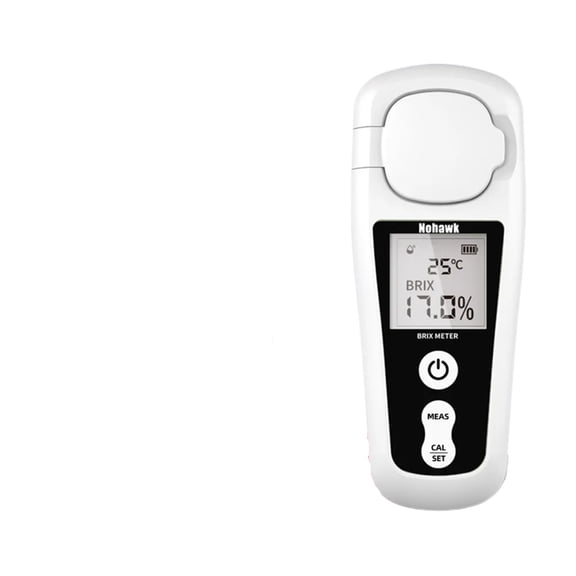 Digital Pocket Refractometer 0-55% Range, 0.2% Brix Accuracy Refractive Index, Portable Measurement Tool of Juice Drinks