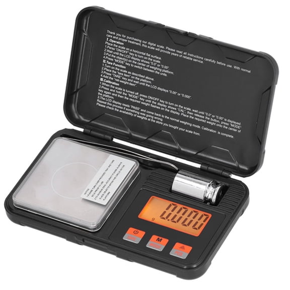 Digital Pocket Scale, 200g x 0.01g 50g/0.001g Jewelry Gram Scale, 6 Units Conversion Mini Scale with LCD Display, Tare Function for Food, Jewelry, Medicine, Coffee