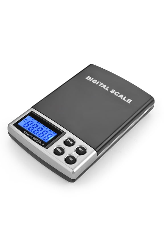 Digital Pocket Scale Jewelry Gold Silver Coin Gems Weight Balance Weigh Tool Mini Size 1000 g x 0.1 g High Precision LCD Display Portable with Protective Cover