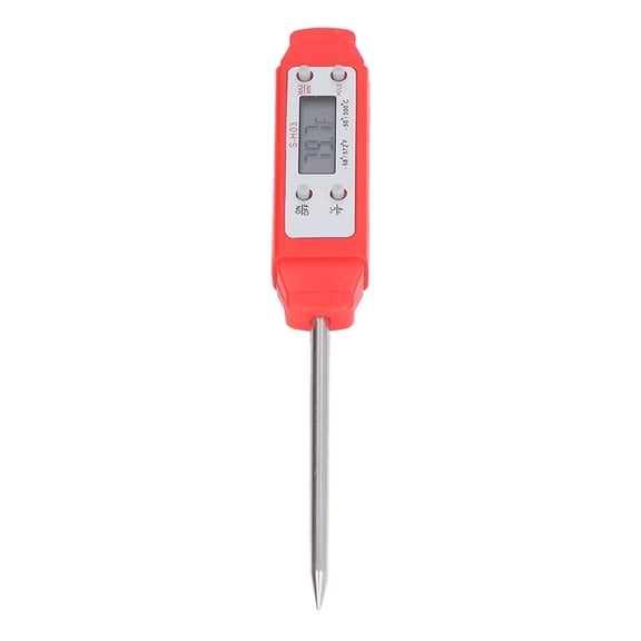 Digital Pocket Thermometer, Automatic Calibration Accurate Digital Food Thermometer For Kitchen Red