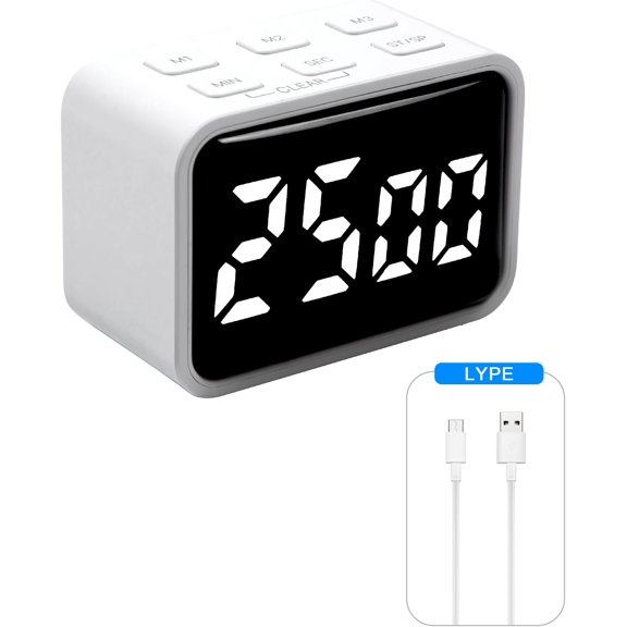 Digital Pomodoro Timer for Desk Productivity, 5/15/25-Minute Default Settings, Small Timer for , Study & Tasks, USB Rechargeable Time Management Tool