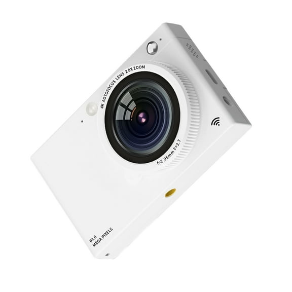 Digital Portable 4K CCD Digital Camera WiFi Digital Video Camera 64MP 2.83 Inch Screen Manual/Auto Focus 28X Digital Zoom Built In Flash 80 Filter Effects Birthday Festival For