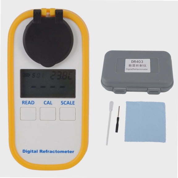 Digital Portable Handheld Brix Meter Refractometer 080%, Spirit Fruit Wine Concentration Meter Tester for Fruit, Beverages&Juice, Honey, Maple Syrup, Molasses and Other Sugary Drink