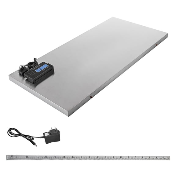 Digital Postal Scale 1100 lbs, Commercial Weight Scale with Tare, LCD Display, 0.2 lbs Accuracy - Packages, Postage, Luggage, Livestock