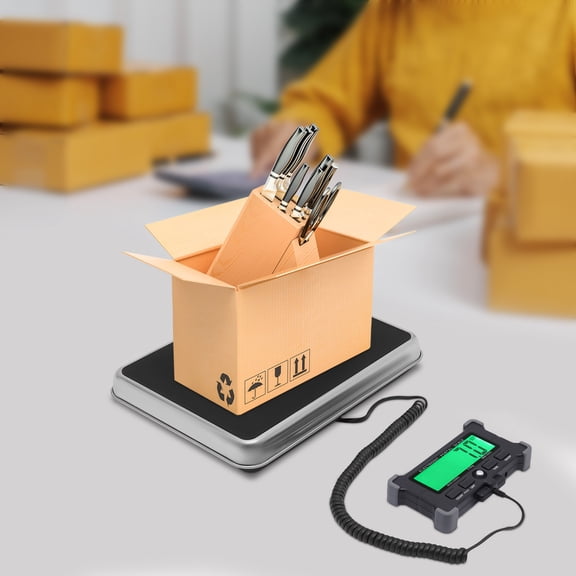 Digital Postal Scale 440lb 200kg with USB Charging and Battery Dual Power High Precision Shipping Scale with Large Stainless Steel Platform and LCD Display