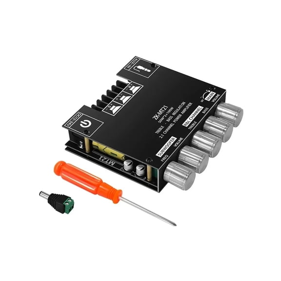 Digital Power Amplifier Board 2.1 Channel Subwoofer AUX 12V 24V Stereo Bluetooth 5.0 Bass Amplifier ,Multi Modes