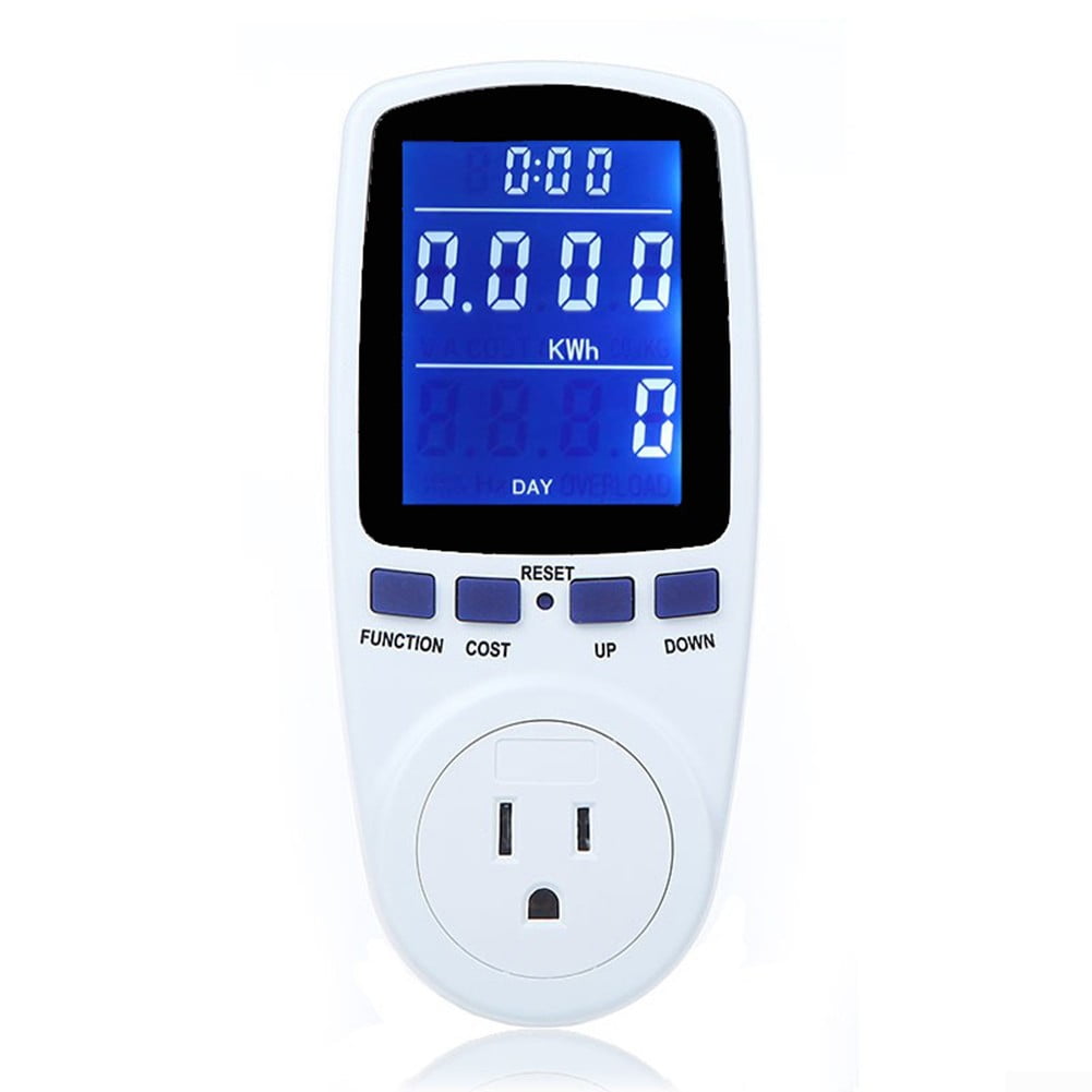 Digital Power Consumption Meter Electricity Saving Energy Watt Volt Amp