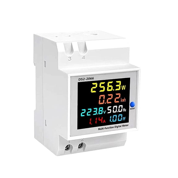 Digital Power Meter 220V 40A 300V Multifunctional Electric Energy Meter with Builtin CT for Voltage Current Power Frequency Factor Measurement