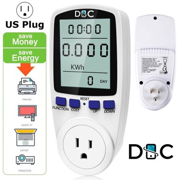 Digital Power Meter Energy Monitor - Plug-in Watt, Volt, Amp, KWh Electricity Usage Analyzer