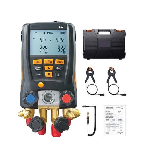 Digital Pressure Gauge For Refrigeration Air Conditioning Refrigeration Manifold Clamp Probe Kit Temperature Test Tool