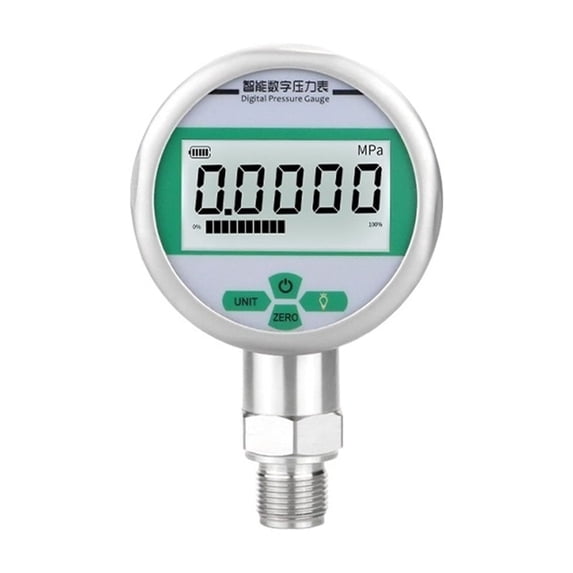 Digital Pressure Gaus Manometer 80mm 0.5%FS 4-digit Display, 0-100mpa 5-unit Mpa,kpa,psi,bar,kg/cm2 ,Easy to Use - NPT1-2_0-6MPA