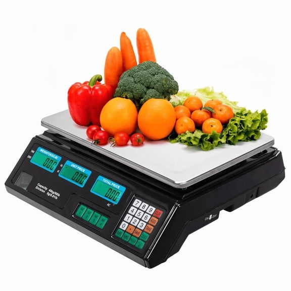Digital Price Computing Scale, 88lb Capacity with LCD Display, Commercial Weight Scale for Deli, Market, and Produce